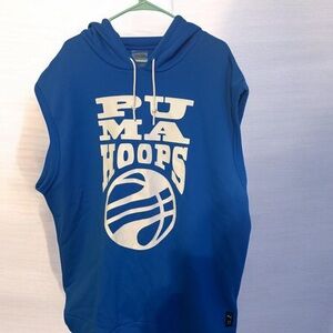 Puma Hoops Royal Blue Sleeveless Hoodie